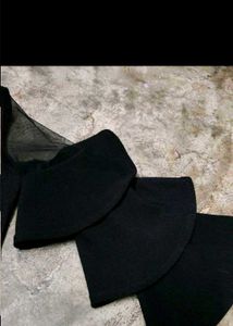 Stylish Black Top with Ruffle Sleeves