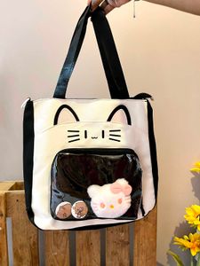 Cute Cat & Hello Kitty Tote Bag