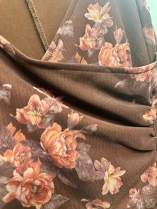 floral printed chocolate classy maxi dress