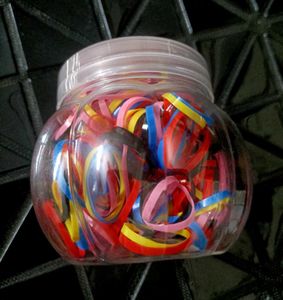 Colorful Hair Ties - Jar Full!