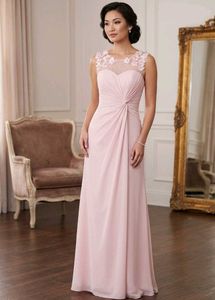 Elegant Pink Gown with Floral Detail