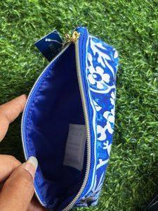 Estee Lauder Blue Floral Pouch
