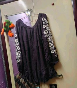 Boho Embroidered Peasant Top