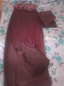 Elegant Kurta Set with Faux Fur Trim