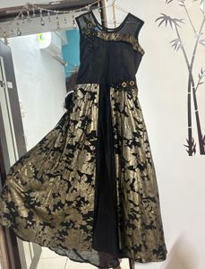 Black &amp; Gold Embellished Party Dress