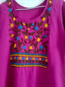 Women's kurti with embroidery work