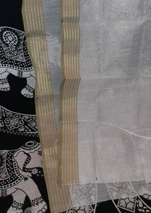 Kasavu Blouse Piece (Unstitched) With Lining