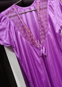 Purple Satin Nightgown