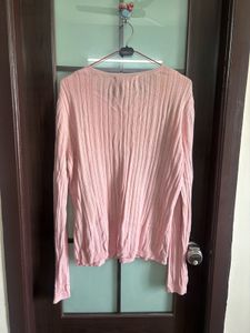Cozy Pink Cable Knit Sweater