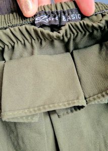 Olive Ruffle Top