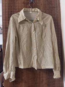 Sparkly Gold Long Sleeve Blouse