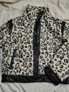 Leopard Print Sherpa Jacket