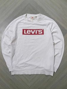 Levi's White Sweatshirt Size - L