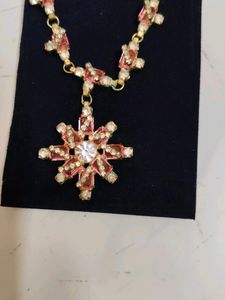 Diamond &amp; Pink Colour Stone Set