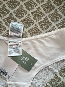 H&amp;M White Lace Trim Briefs