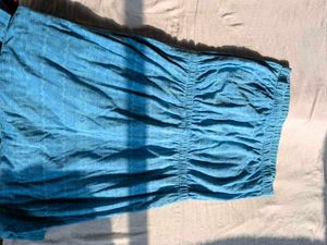 Blue Off-shoulder Beach Maxi dress