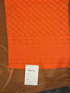 Orange cotton chikan kari Embroidered Palazzos