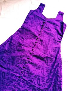 Elegant Purple Paisley Dress