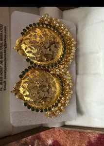 Exquisite Ethnic Gold-Toned Earrings