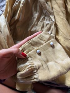 Elegant Yellow Blouse with Bow Detail