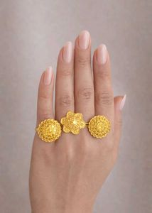 Gold Tone Ethnic Earrings Pack of 3