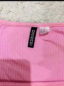 Pink Ribbed Puff Sleeve Top