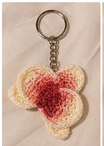Handmade Crochet Flower Keychain