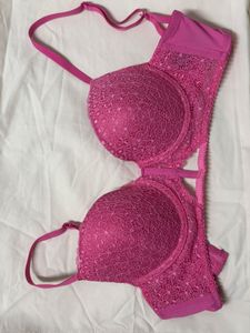 Pink Lace push-up Bra