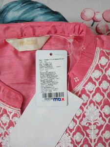 Pink Polka Dot Kurta Set max XXL