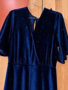 Blue velvet Jump suit