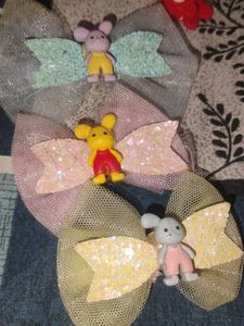Cute Character Hair Bow Clips