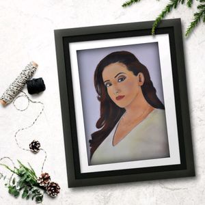 Manisha Koirala Actors HandmadeWork Colour Penting