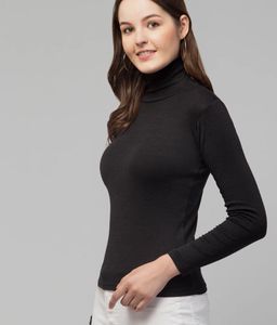 Black Turtleneck Top