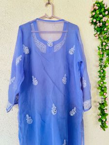 Elegant Lavender Kurta with Mirror Work