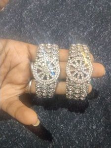Sparkling Rhinestone Bangle Set