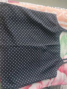Black Polka Dot Spaghetti Top