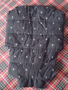 Black Padded Gilet with Skull Print