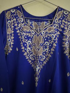 Royal Blue Embroidered Kurta