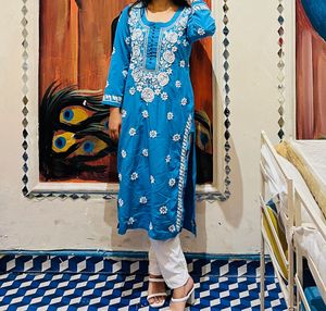 Lucknowi chikankari kurti kurta