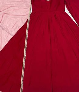 Elegant Maroon Kurta Set with Dupatta
