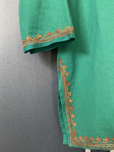Kashmiri Embroidered Green Kurta