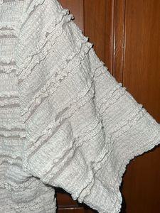 Textured White Crop Top