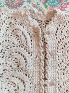 Boho Crochet Button-Up Vest