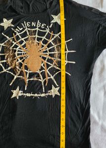 Halloween Spiderweb Print T-Shirt