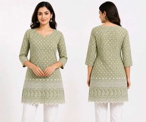 Women's Green Printed Kurta