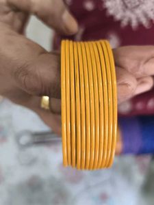 Set of Yellow Bangles(metal)