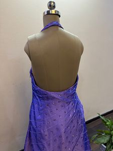 Purple Beads Embellished Gown