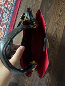 Prada Black Leather Tote Bag
