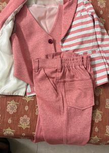 Striped Blazer Jacket three piece set