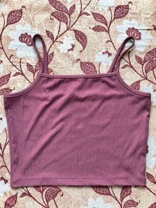 Ribbed Cropped Camisole Top